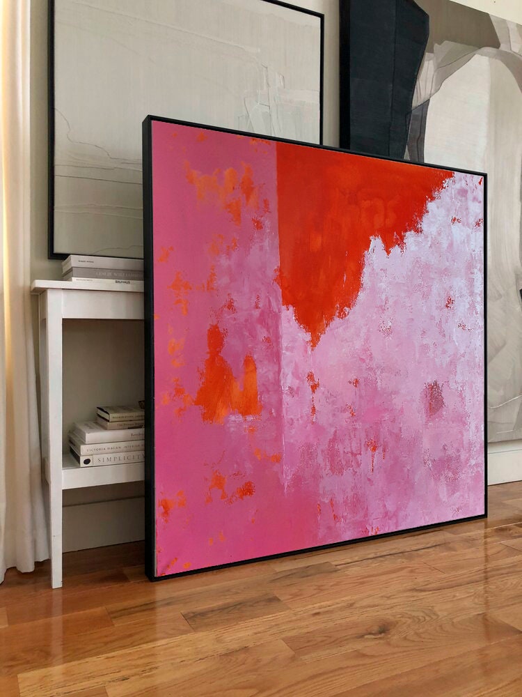 Abstract Painting Large Original Acrylic Canvas Wall Art Etsy