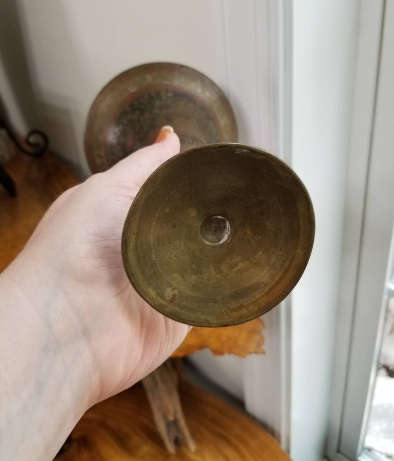 Vintage India Brass Peacock Vase Indian Firefly Upcycled Etsy