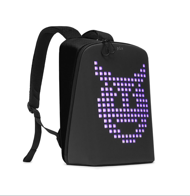 Pix LED Backpack Black Programmable LED Backpack Gift Etsy