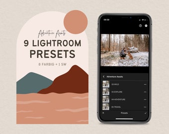 9 Lightroom Mobile Presets ADVENTURE AWAITS COLLECTION