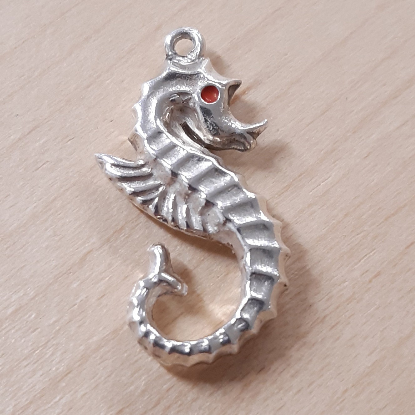 Sterling silver Sea Horse vintage charm # 1824