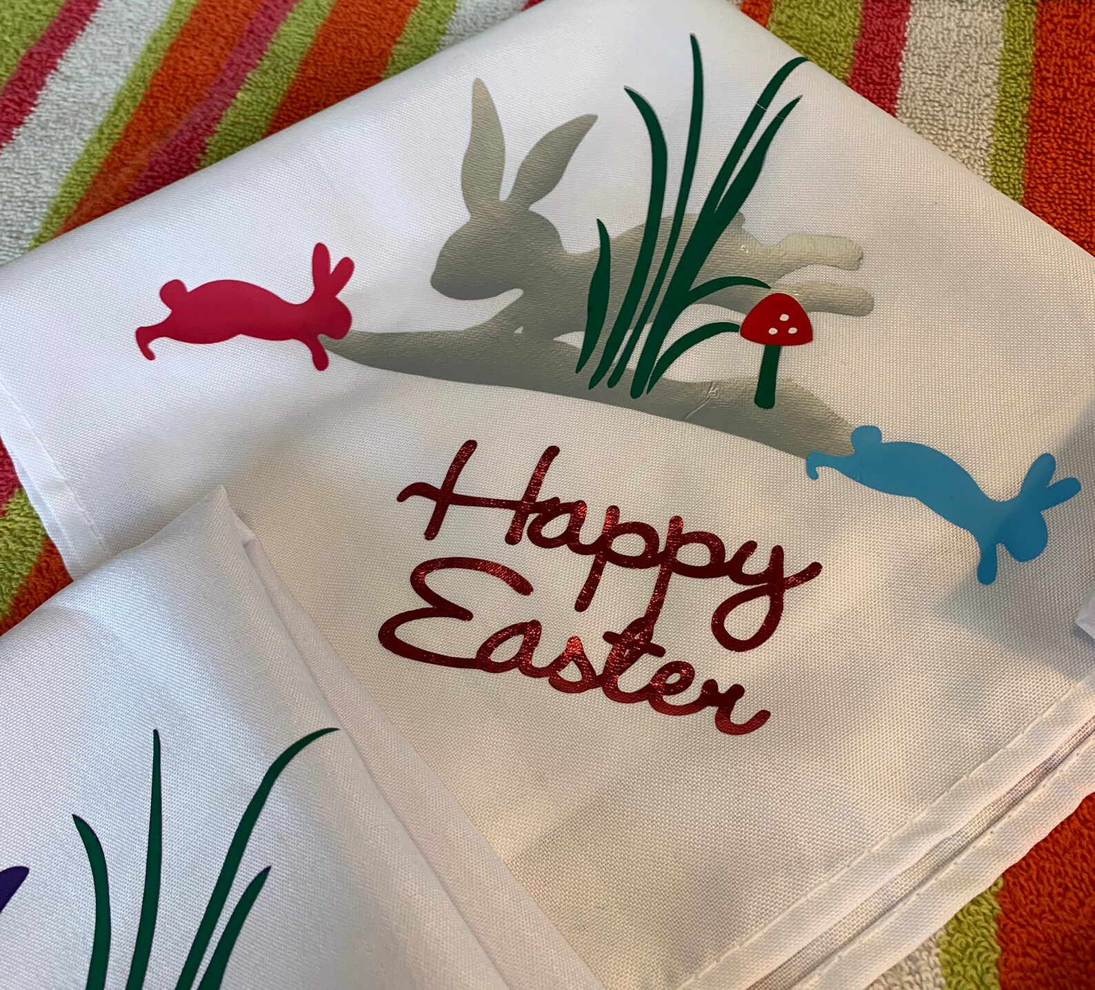 Easter bunny napkins set of 4 Etsy
