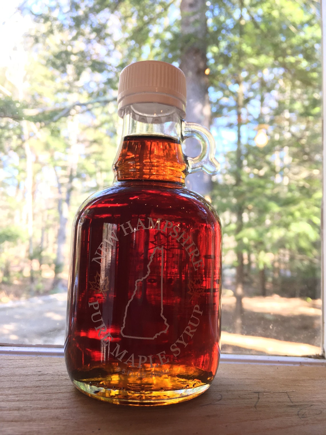 Maple Syrup in 250 Ml Glass Container Etsy
