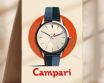 Campari, impressões Campari, pôster Campari, arte de parede Campari, arte moderna Campari