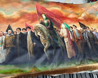 Shia Religious Leaders, Imam Mahdi as, Hazrat isa as, Ayatullah sistani, Ayatollah Khomeini, Ayatollah Khamenei,Sahib az-Zaman,shia wall art