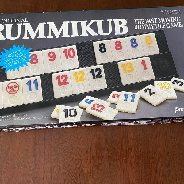 Rummikub Tile Game 1990 in Original Box w/Instructions - COMPLETE   #7702