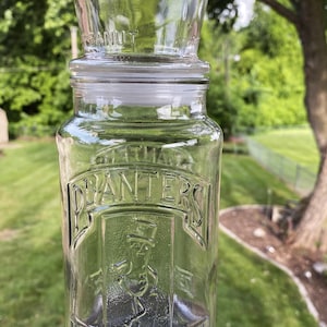 Vintage Mr. Peanut 75th Birthday Jar, Collectible Planters Peanut Jar, Top Hat Mr. Peanut Jar #8631