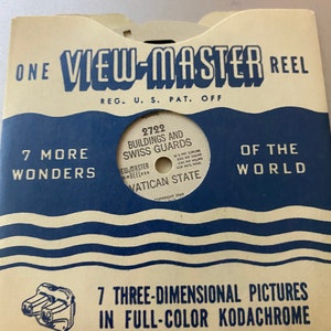 Vintage View Master Reel, View Master Disk, View Master Buildings & Swiss Guards Vatican State, View Master Reel 2722    #6556