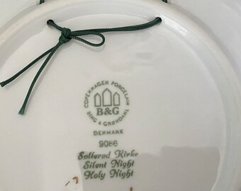Bing & Grondahl Copenhagen Porcelain Christmas Plates, B and G
