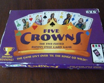 Five Crowns Card Game, 5 Crowns Card Game, Rummy Style Card Game - Complete   #7886