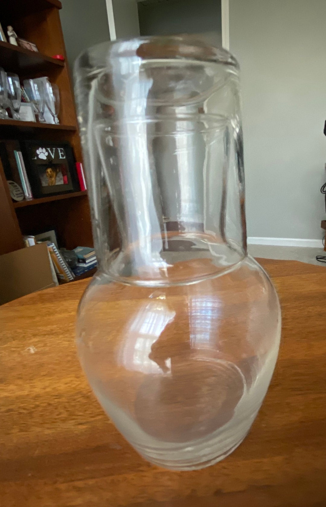 Vintage Tumble-up Pitcher, Bedside Pitcher, Nightstand Pitcher, Water ...