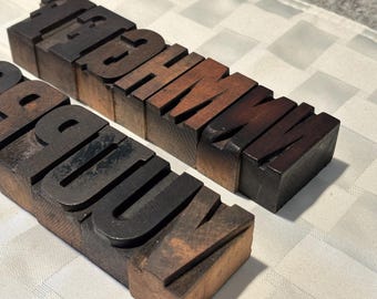 Vintage 1-3/4"  Letterpress Printers Blocks - Sold Separately  #8837