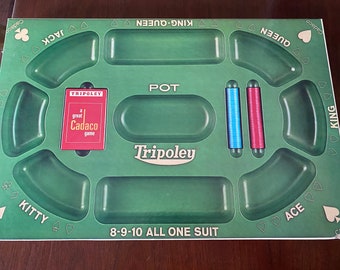 TRIPOLEY 1960 by Cadaco, TRIPOLEY Game in Original Box   #7841