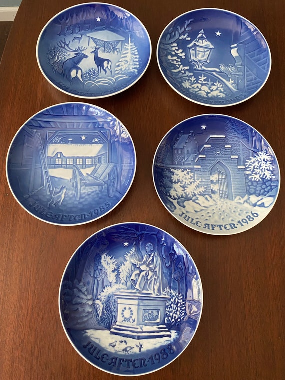 Bing & Grondahl Copenhagen Porcelain Christmas Plates, B and G