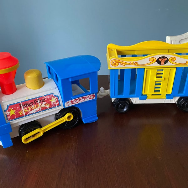 Vintage Fisher Price Little People's Express Train, Fisher Price Circus Train, Fisher Price 2581 Train Set #6411