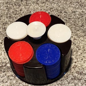 ポーカーチップキャディ（チップ付き）、ポーカーチップキャディ #8292