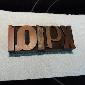 Vintage Letterpress Printers Block, Letterpress Letters Numbers - Your Choice, Letterpress Blocks - YOUR CHOICE -  #4180