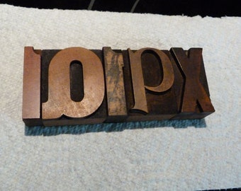 Vintage Letterpress Printers Block, Letterpress Letters Numbers - Your Choice, Letterpress Blocks - YOUR CHOICE -  #4180