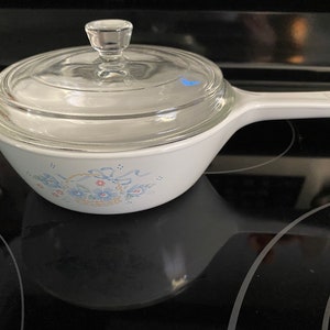 Corning Ware P-81-B Country Cornflower Saucepan, Corning Ware P-81-B, Corning Ware Cornflower with Lid, Corning Ware Menuette #8595