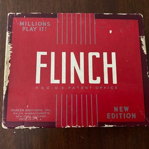 Vintage Flinch-kaartspel in originele doos #6611
