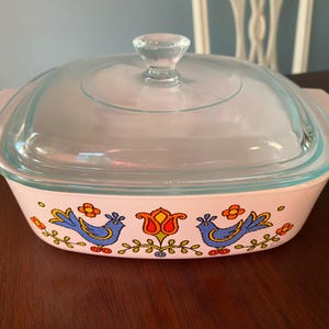 Corning Ware Country Festival Covered 1 Quart Casserole Dish - A-1-B, Corning Ware A-1-B, Corning Ware A Series #8466