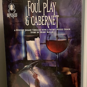 Bepuzzled - Foul Play & Cabernet ... Story by Henry Slesar (1994), A Mystery Jigsaw Thriller Puzzle  #8379