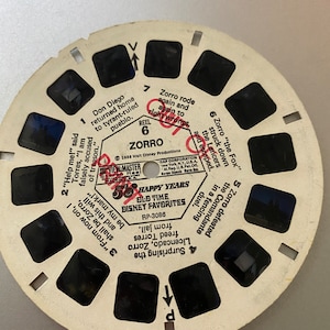 Vintage View Master Reel, View Master Disk, View Master View Master, View Master Zorro, View Master Reel RP 3086    #6562