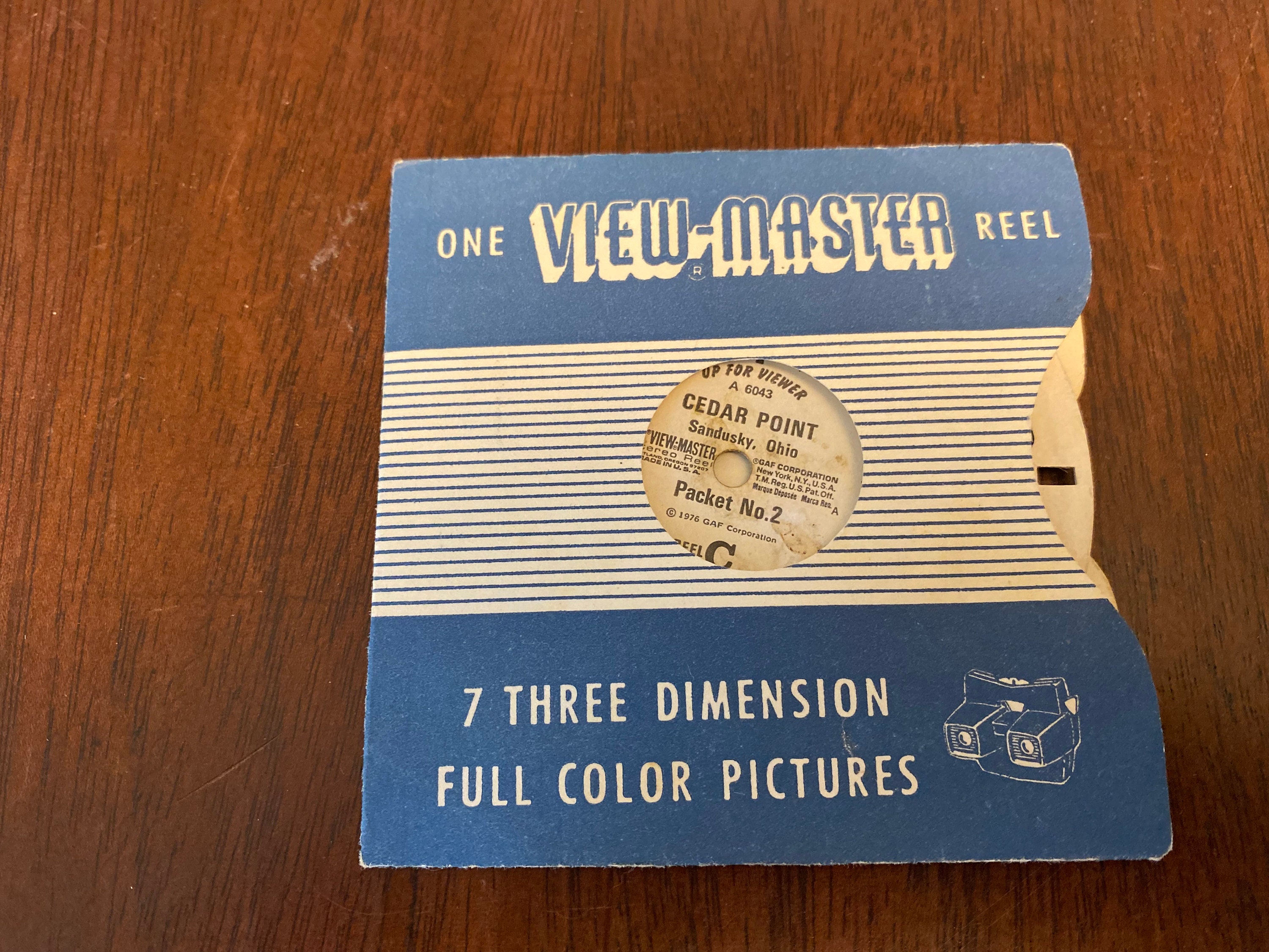 Vintage View Master Reel, View Master Disk, Cedar Point Sandusky