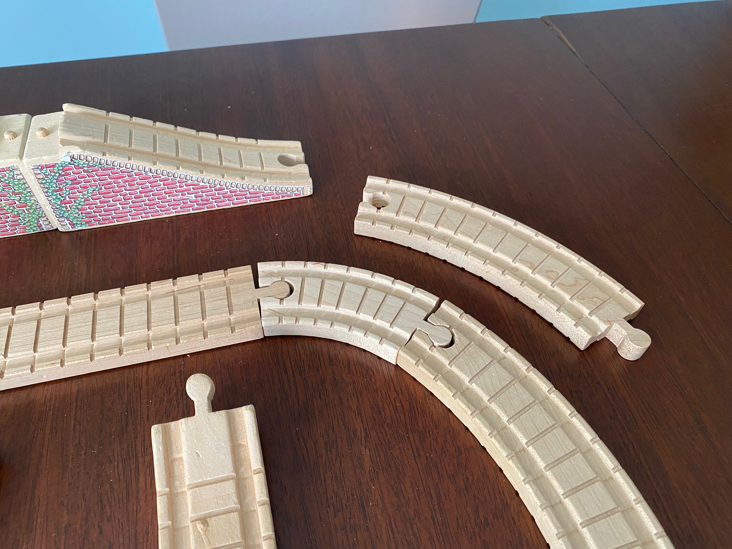 wooden train set electric