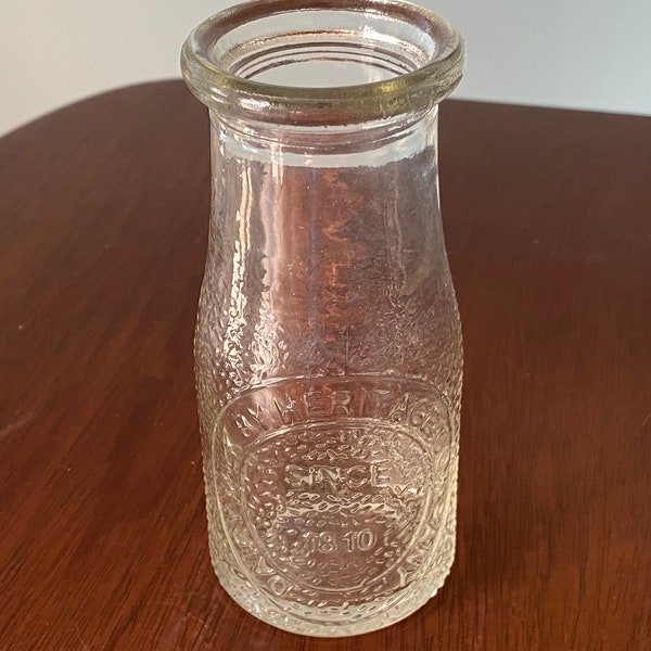 Heritage Company Milk Bottle Since 1810 Etsy