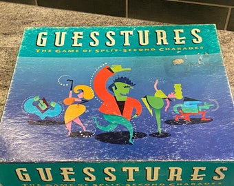 Guesstures, The Game of Split-Second Charades by Milton Bradley 1990 - COMPLETE   #7530