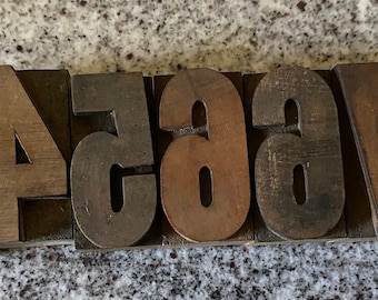 Vintage Letterpress Printers Blocks - Many to Choose From, Letterpress Letters, Letterpress Punctuation, Letterpress Blocks    #7209