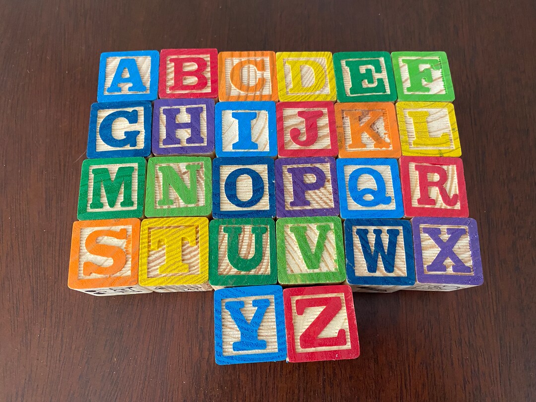 Wood Blocks, ABC Blocks, Wooden Blocks, Building Blocks, Children's ...