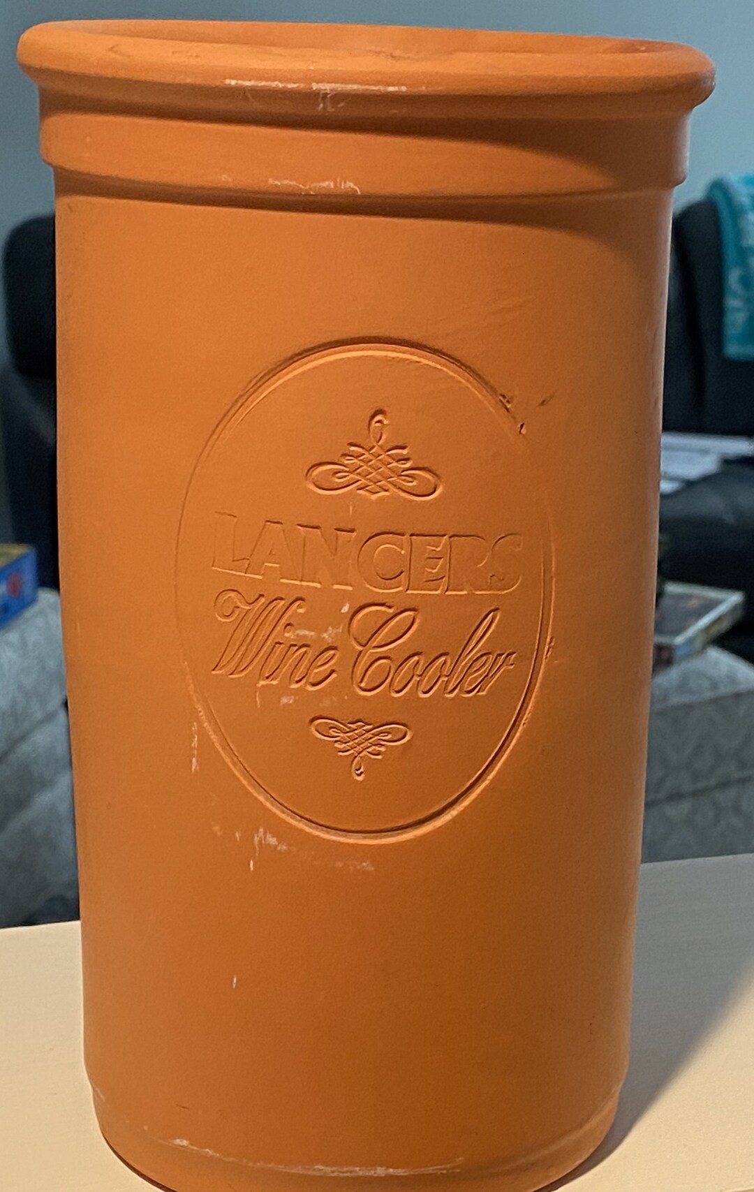 Terracotta Wine Cooler, Vintage Lancers Wine Chiller, Terracotta Wine