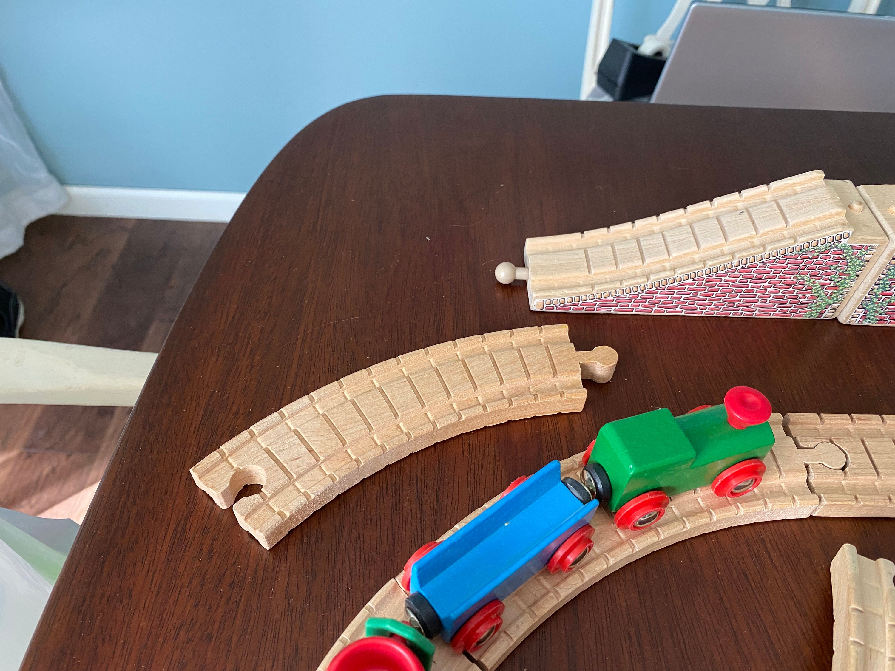 wooden train set electric