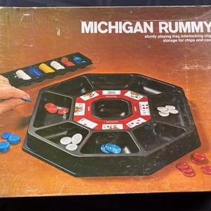 Michigan Rummy With Tray, Cards, and Chips  1974 - #8637