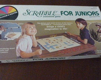 Vintage Scrabble Game  for Juniors, Scrabble Word Game for Juniors - Complete    #4331