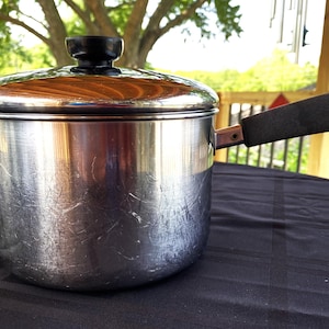 Revere Ware 3 Quart Stainless Steel Sauce Pan w/Lid, Revere Ware 3 Qt Clinton IL  #8519