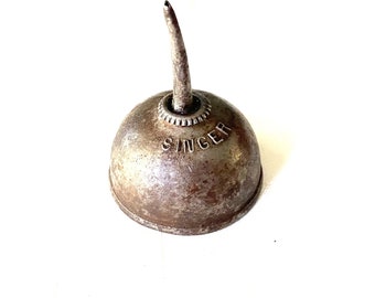 Antique Oil Dropper, Vintage Oil Can, Singer Oil Can, Thumb Pump Oil Can  #7884