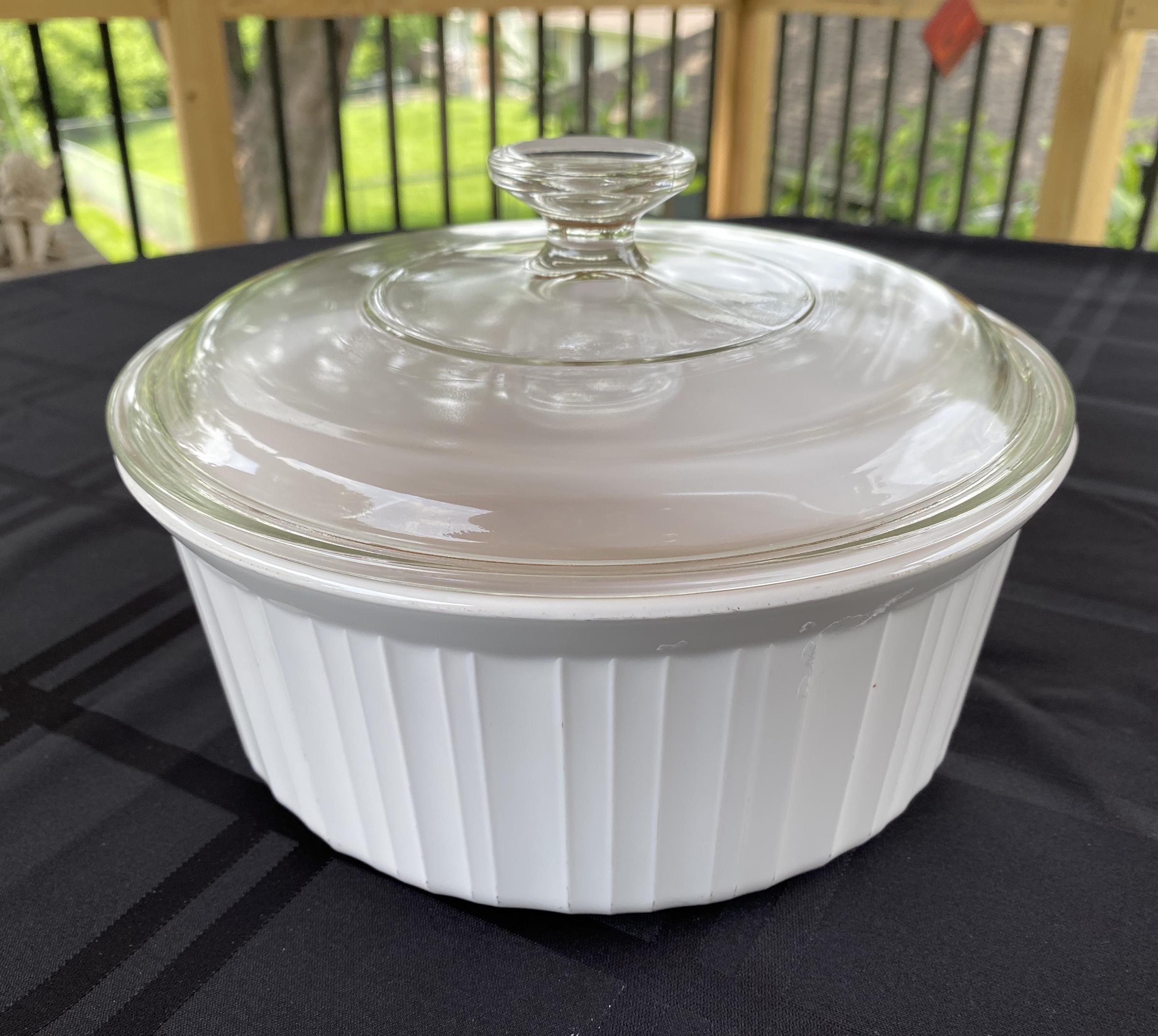 コーニングウェア フレンチホワイト F-1-B キャセロール皿 蓋付き