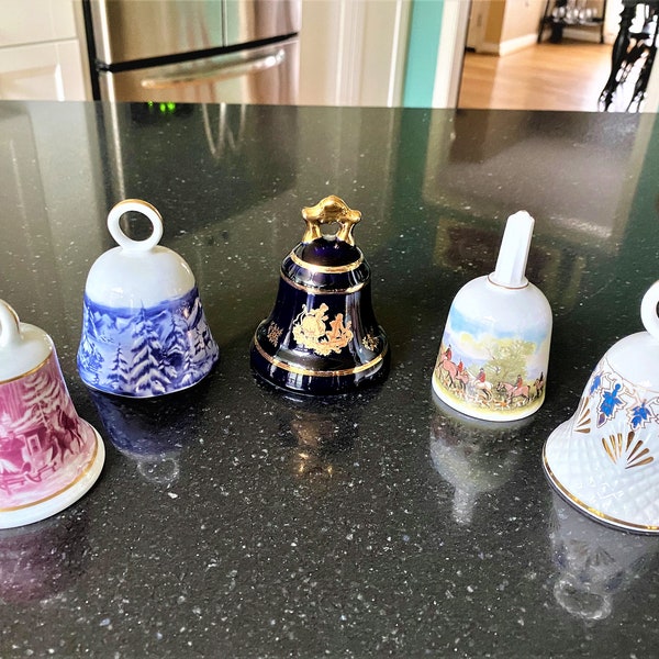 Fine Porcelain China Collector's Bells, Collector's Club Bells, Different Bells Available