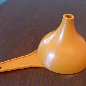 Vintage Tupperware Orange Funnel, Tupperware Kitchen Funnel  #6626