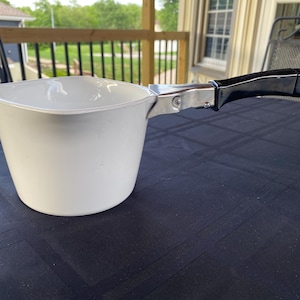 RARE - Corning Ware Sauce Pan with Original Handle, Corning Ware Tri Spout Sauce Maker, Corning Ware Melting Pot   #8585