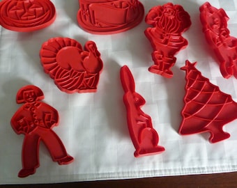 Tupperware-uitsteekvormpjes - YOUR CHOICE, rode Tupperware-uitsteekvormpjes, rode plastic uitsteekvormpjes #2510
