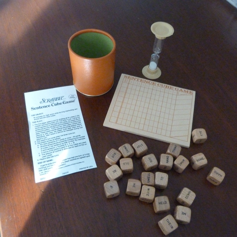 selchow-righter-scrabble-sentence-game-sentence-cube-game-etsy