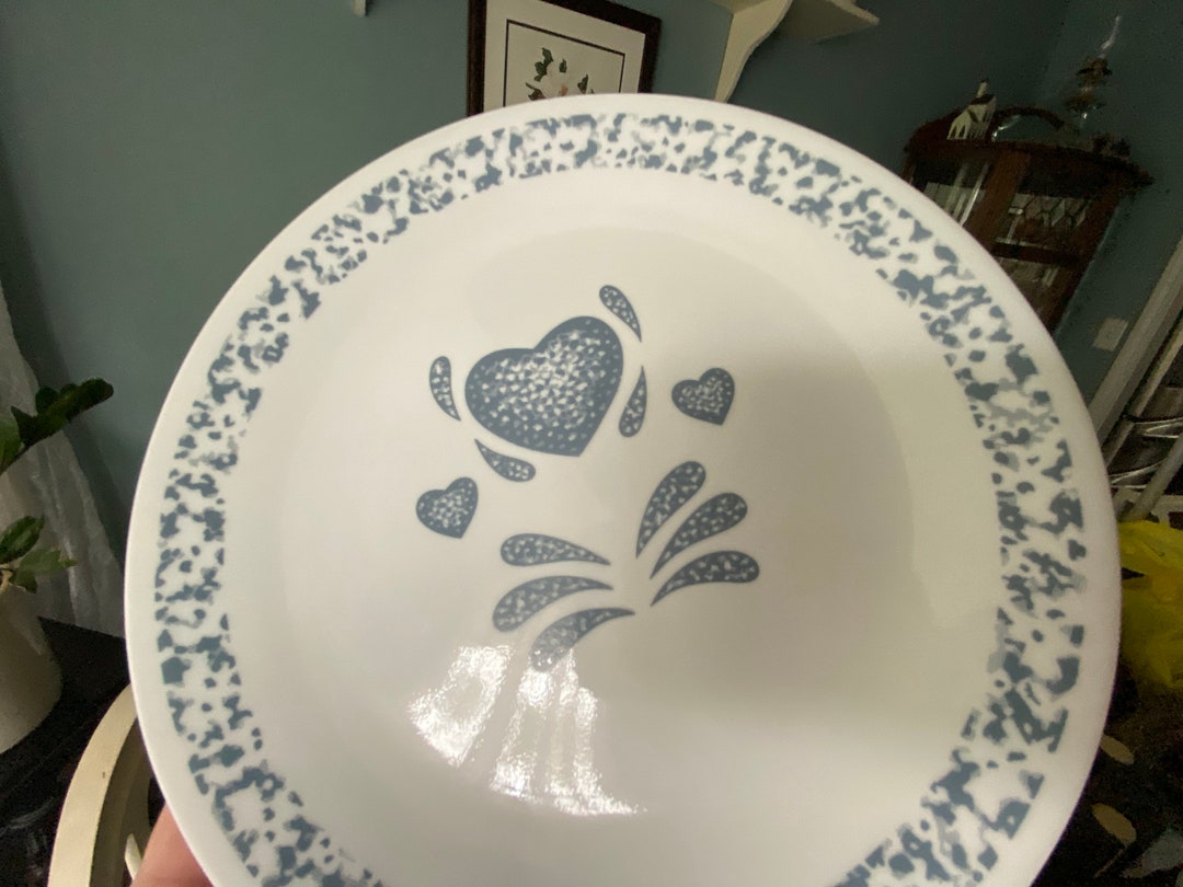 Corelle Blue Hearts Dinner Plate Sold Individually Corning Etsy