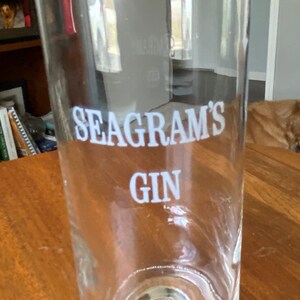 Seagram&#39;s Gin Water Pitcher, Seagram&#39;s  Bar Pitcher  #5088