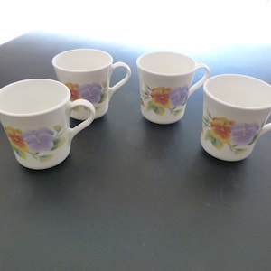 Corning Summer Blush Kaffeetassen, Corelle Summer Blush Kaffeetassen 4er Set #2915