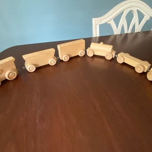 Wood Train Set, Wood Train, Wooden Train  #3533