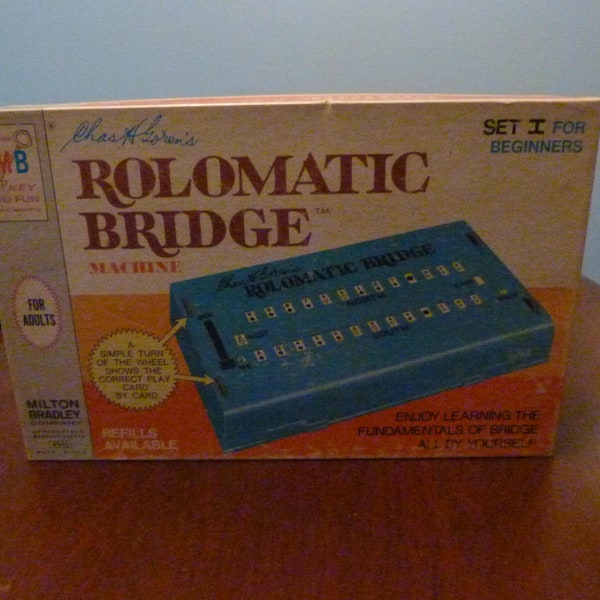 Vintage Bridge  Rolomatic Machine, Bridge Set 1 for Beginner, Charles Goren's Bridge - COMPLETE  #4578